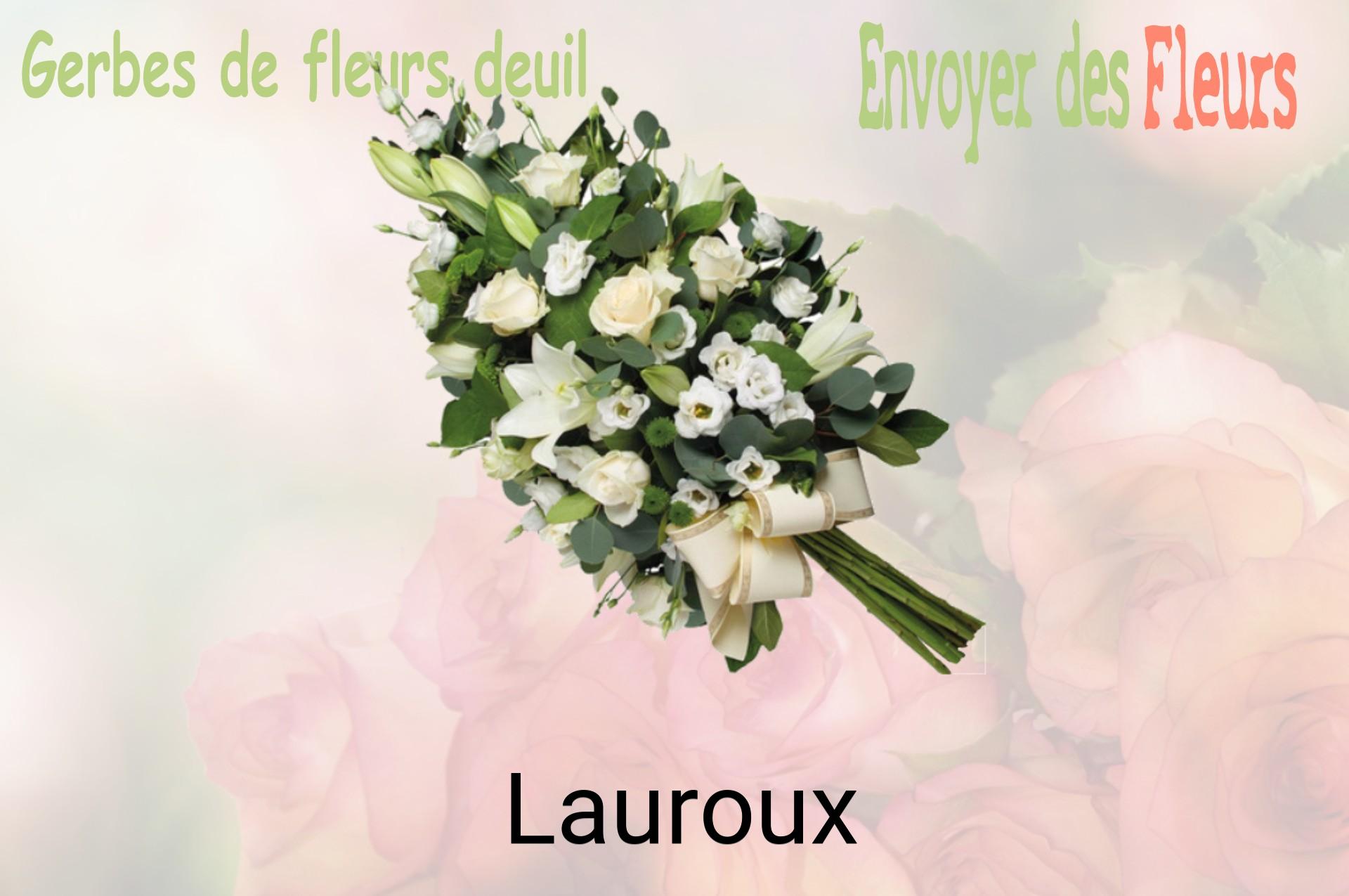 Gerbe de fleurs de deuil livrée à Lauroux
